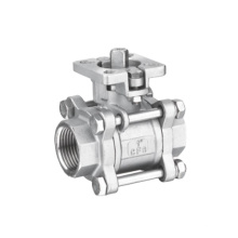 Electric/Pneumatic/Manual Actuated Thread ISO5211 3pc Ball Valve high platform Stainless Steel CF8M 1000PSI Threaded Ball Valve